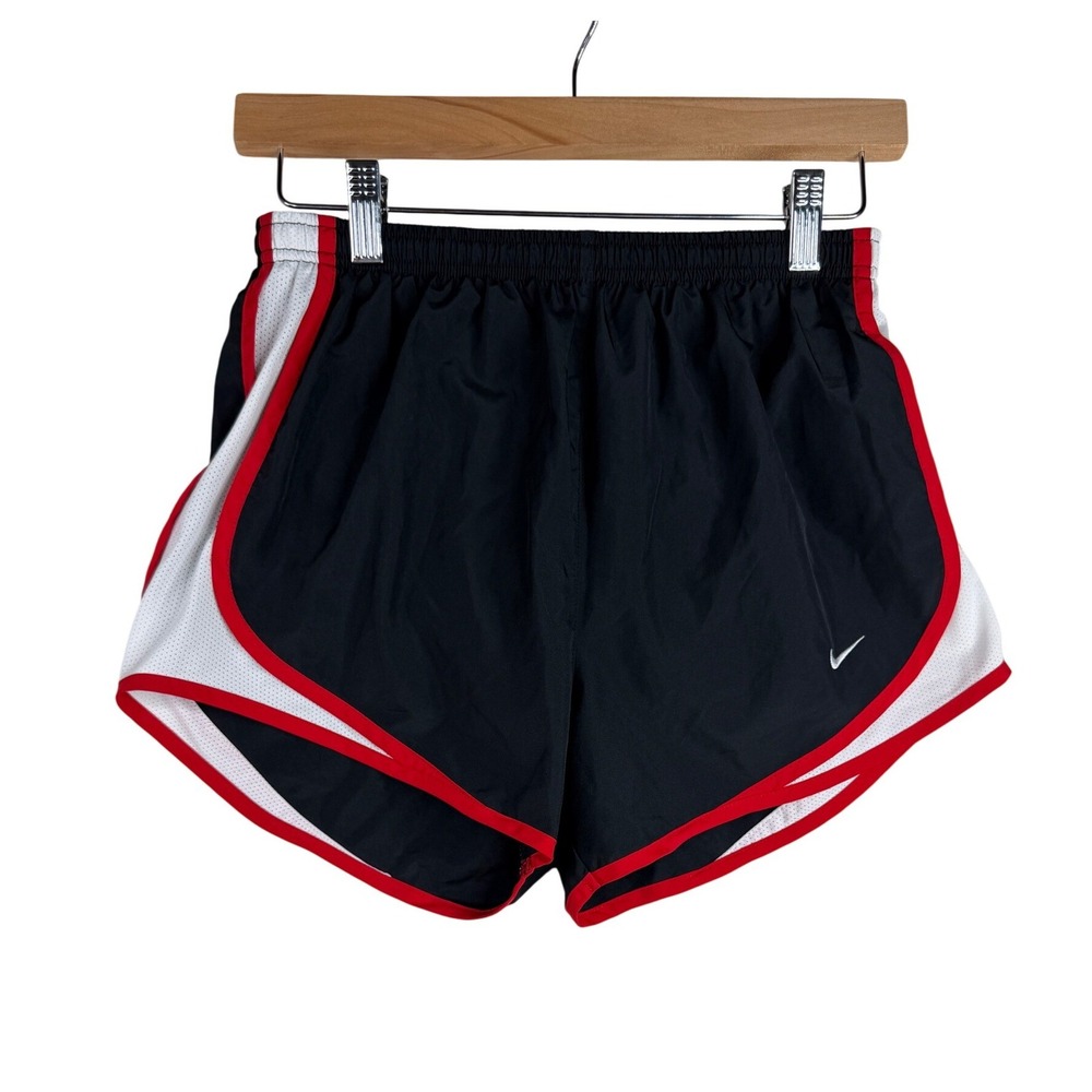 Nike Dri Fit Elastic Waist Athletic Shorts size‎ Small Black/Red/White